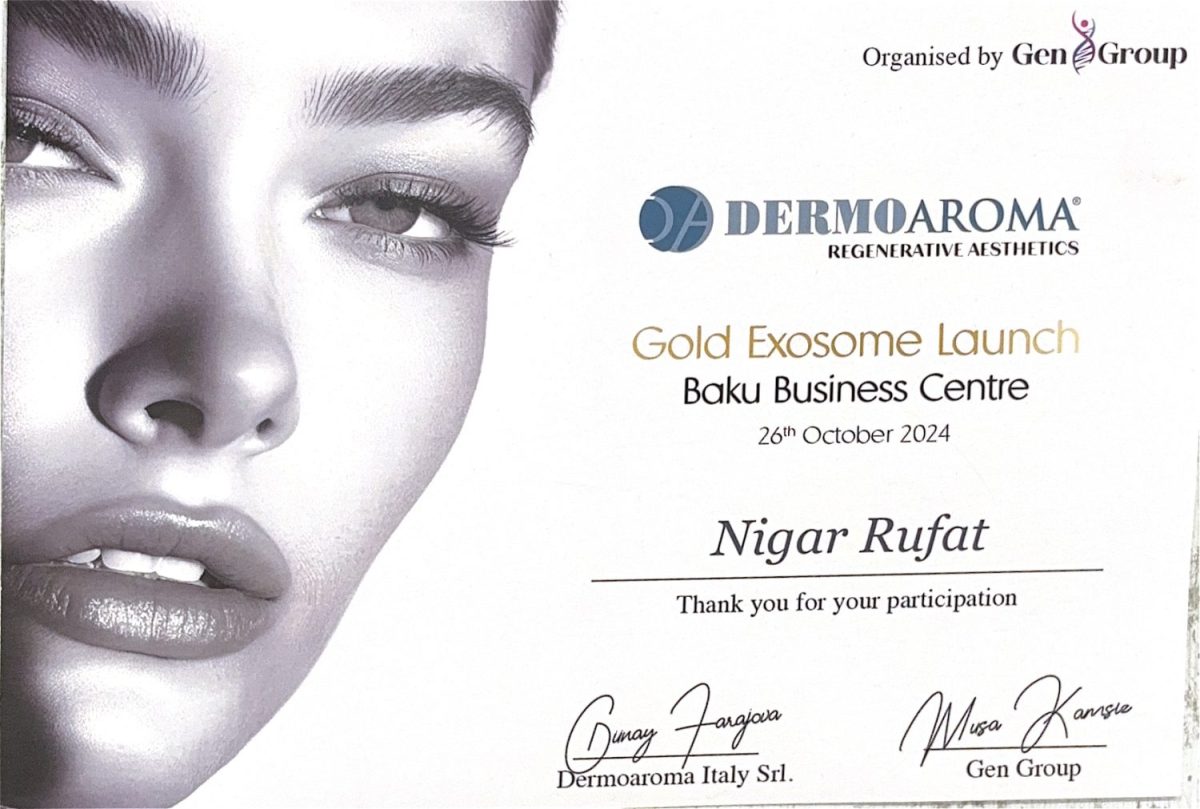 Dermoaroma – Gold Exosome təqdimatı – Dr. Nigar Rüfət