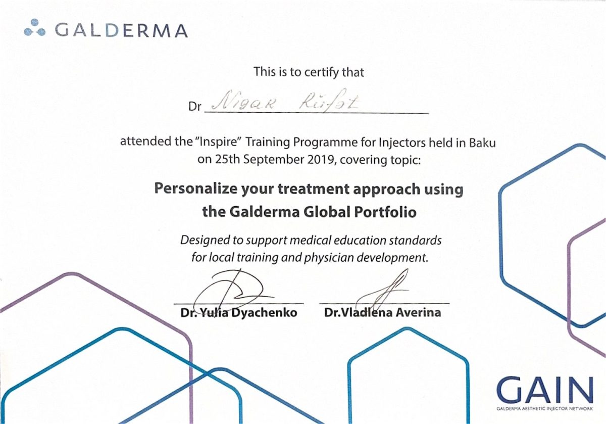 Galderma "Inspire" – injektorlar üçün təlim proqramı – Dr. Nigar Rüfət