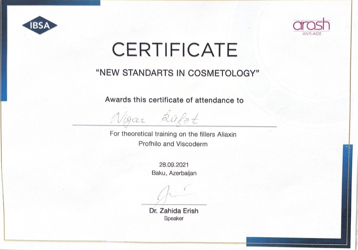 IBSA – "Kosmetologiyada yeni standartlar" (Aliaxin, Profhilo, Viscoderm) – Dr. Nigar Rüfət