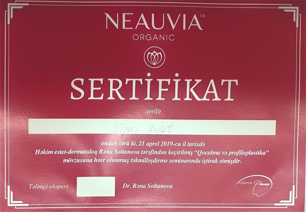 Neauvia Organic – "Qocalma və profiloplastika" seminarı – Dr. Nigar Rüfət