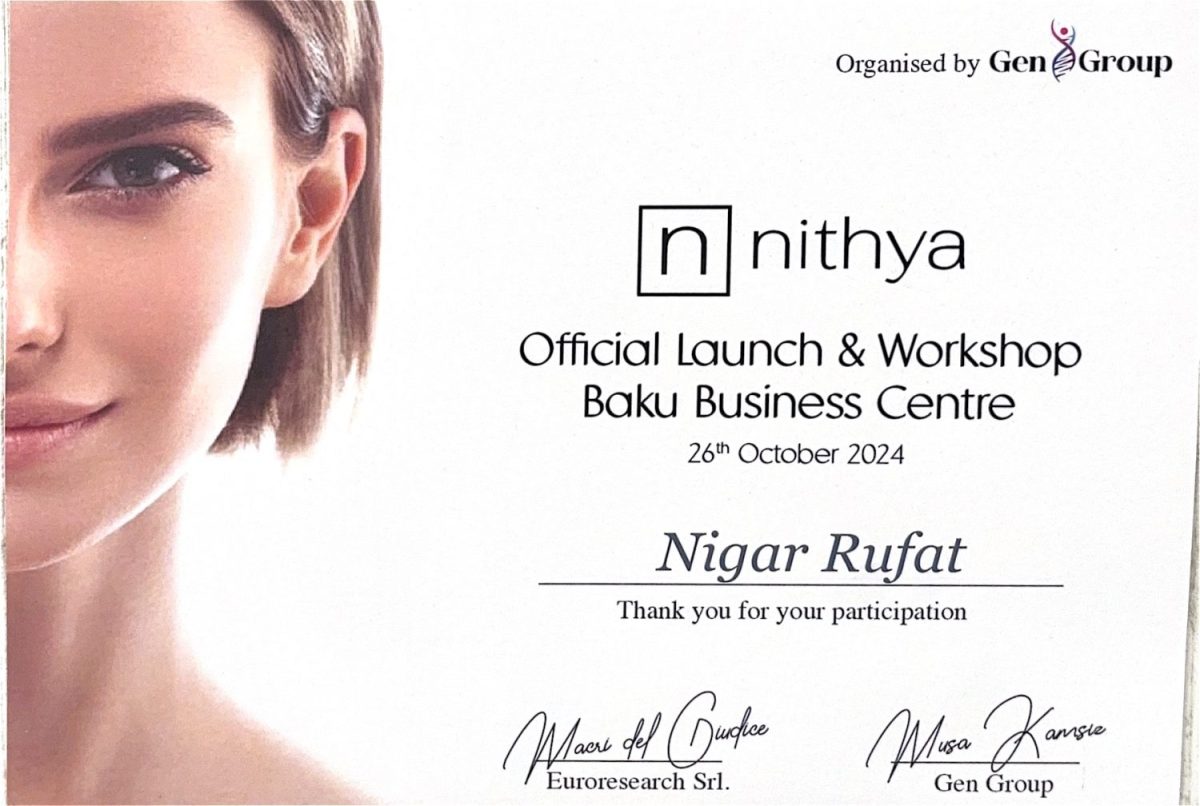 Nithya – polinukleotid rəsmi təqdimat və workshop – Dr. Nigar Rüfət