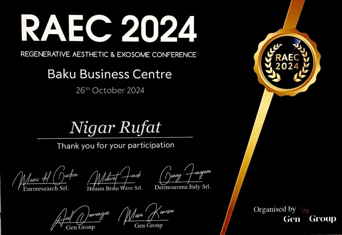 RAEC 2024 – Rejenerativ Estetika və Exosome Konfransı – Dr. Nigar Rüfət