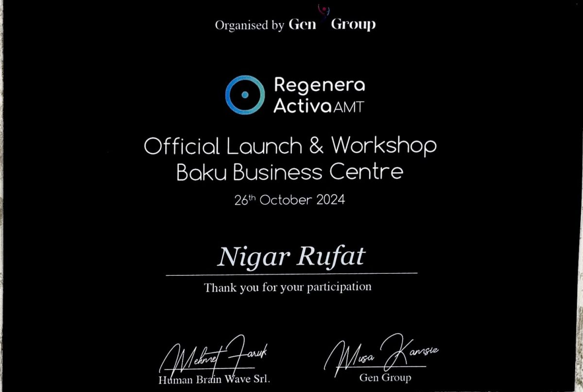 Regenera Activa – rejenerativ müalicə workshopu – Dr. Nigar Rüfət