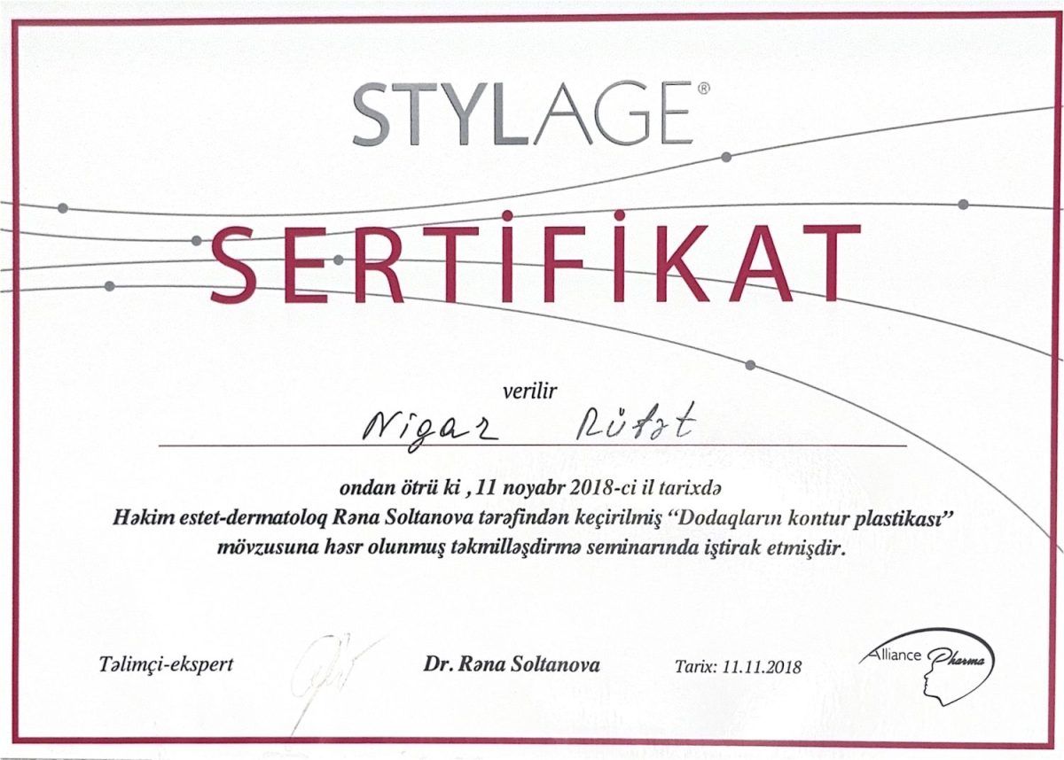 Stylage – "Dodaqların kontur plastikası" seminarı – Dr. Nigar Rüfət